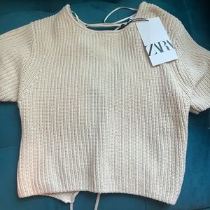 Zara crop top with tie back